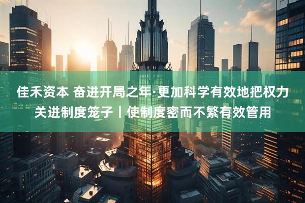 佳禾资本 奋进开局之年·更加科学有效地把权力关进制度笼子丨使制度密而不繁有效管用
