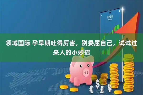 领域国际 孕早期吐得厉害，别委屈自己，试试过来人的小妙招